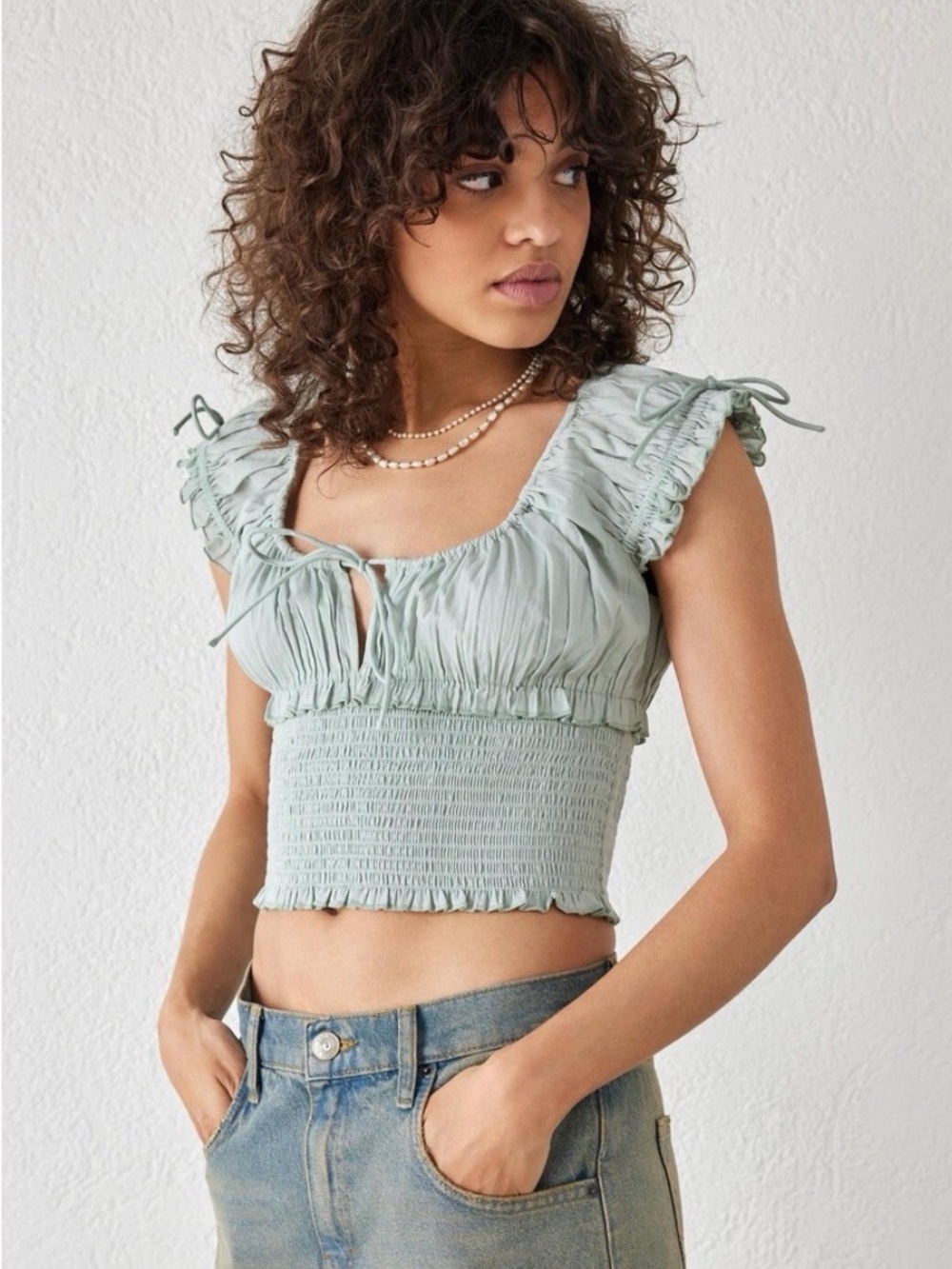 SAGE GREEN Urban Outfitters Nova top